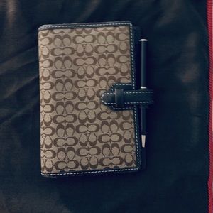 Coach calendar/address book with pen